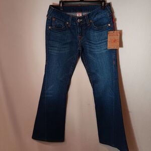 True Religion Joey Low Rise Flare Jeans Women’s 31 NWT Y2K Classic Denim